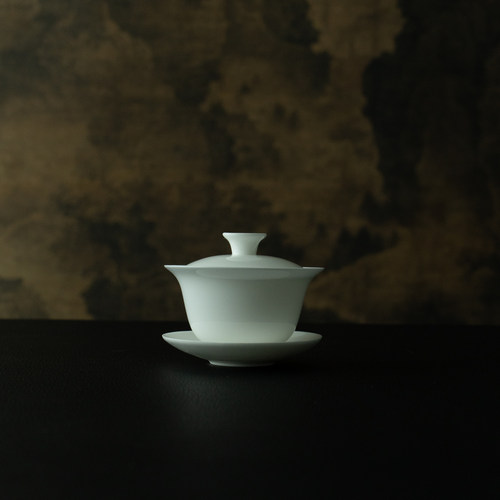 【好用不烫手｜泡岩茶、单丛一绝】潮汕功夫茶骨瓷盖碗90ml1-3人
