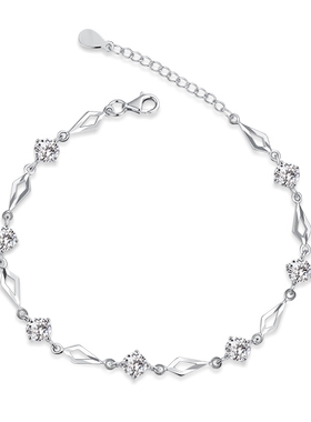 999纯银手链女手镯ins送女友简约