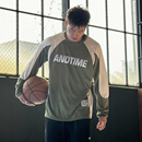 投篮t恤男篮球训练服运动赛车风上衣 断层 andtime美式 运动长袖