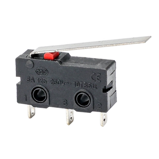 KW12小微动行程限位开关5A/250V铜触点按键11-3Z-2直柄3弯脚滚轮