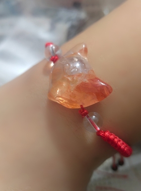 天然正品水晶本命年红绳子男女简约手工编织手绳礼物手链手绳情侣