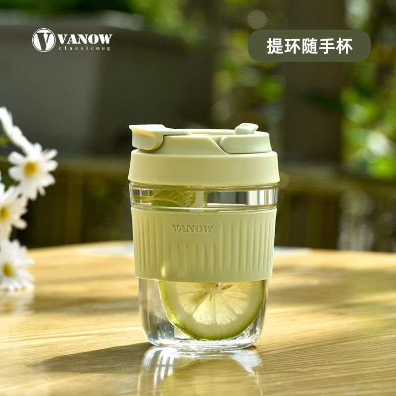 vanow便携大容量高颜值玻璃杯图片