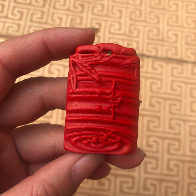 台湾天然朱砂佛牌吊坠帝王红净心男女项链挂件送证书