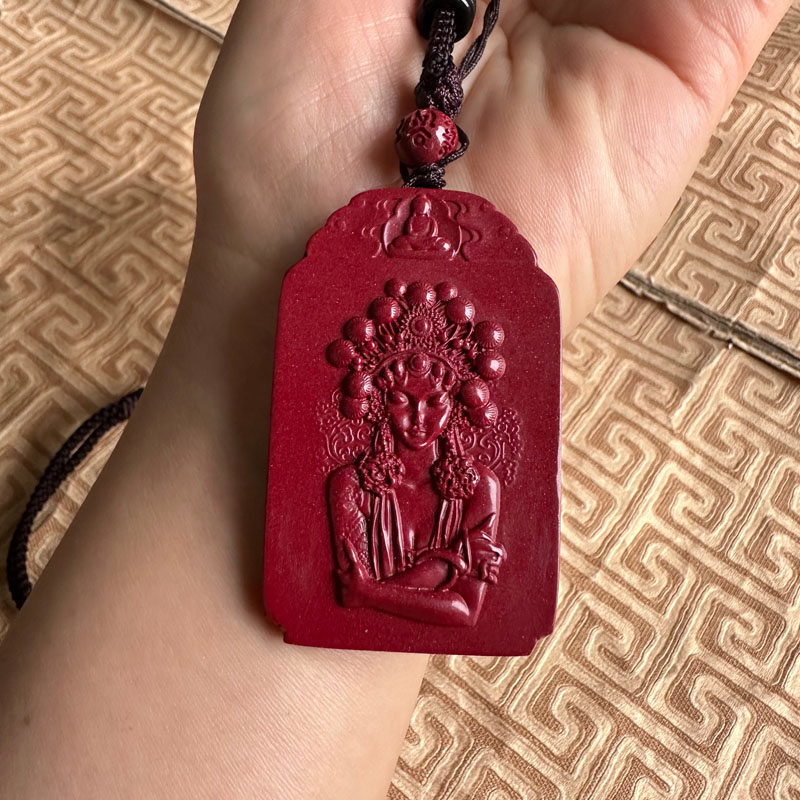 嫣芝美玉男士项链紫金砂佛牌挂件