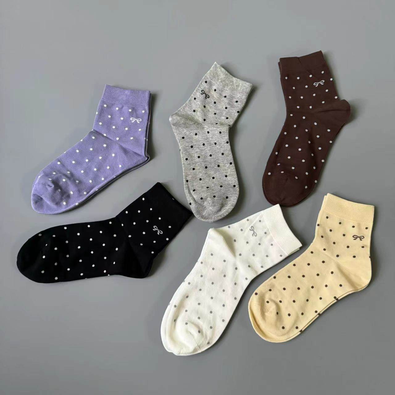 四菜一汤 全棉抗菌女短袜 舒适无骨袜 波点蝴蝶结日系小清新百搭,女士内衣/男士内衣/家居服,短袜,淘宝优惠券,粉丝福利购,淘宝优惠卷