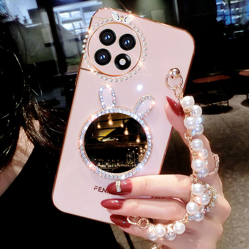 一加11硅胶创意手机壳补妆镜子