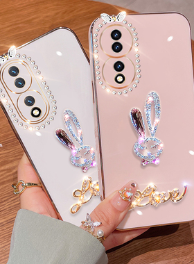 华为荣耀80手机壳honor80pro保护5G硅胶套ANN一AN00全包防摔ANP软壳8o带钻805g外壳八十por奢华p女ANOO高级感