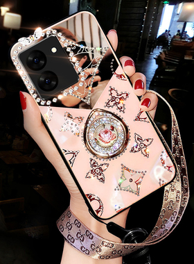 vivoy100手机壳vivo保护套y100硅胶5G全包防摔V2313A软壳voviy可爱创意vovoy步步高viviy男女潮1005g带镜子丫