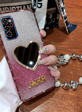 华为荣耀V30手机壳V30pro保护套5G硅胶OXF一AN00全包10防摔honor软壳por外壳v305g男女V3O带镜子p爱心OXFAN钻