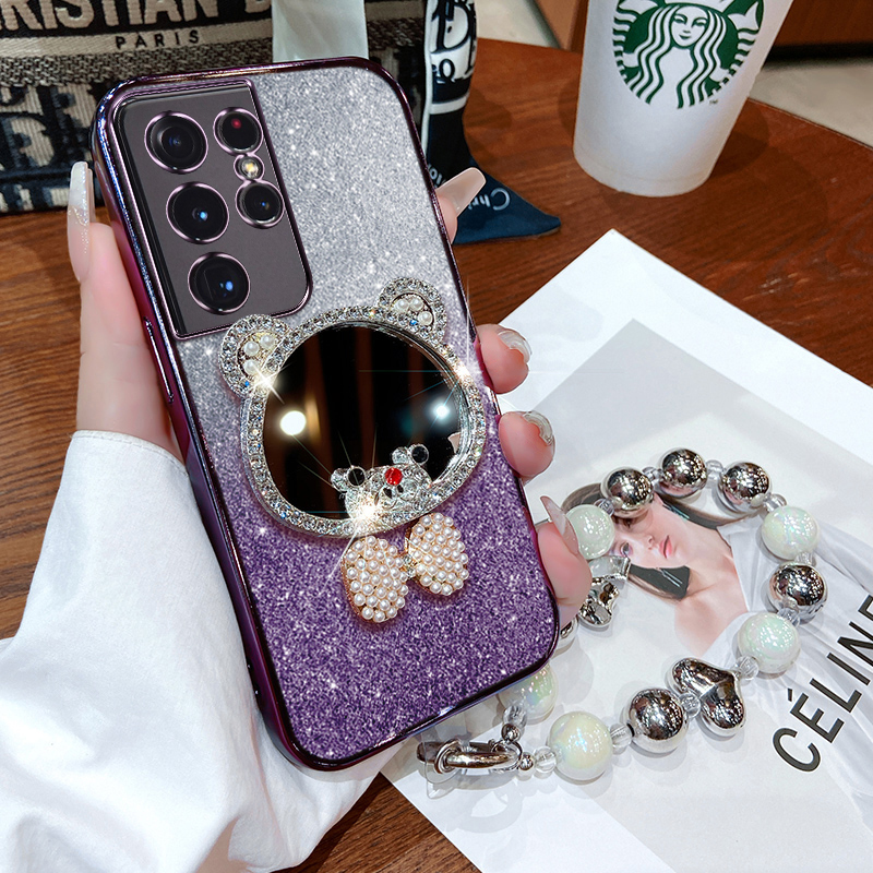 三星s21ultra硅胶创意手机壳带钻