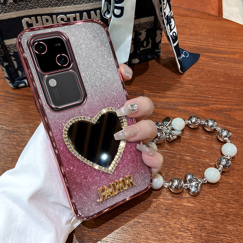 vivoS18手机壳vivo保护S18pro硅胶套V2323A镜头全包vivis防摔vovos手链软vovis男女por带镜子viv0新款pr0高级