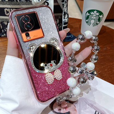 vivoiqooneo7硅胶创意手机壳闪粉