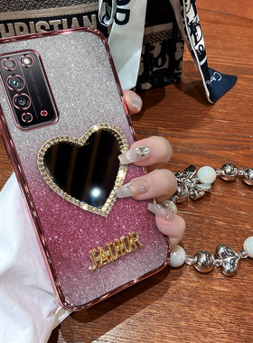 华为荣耀x10手机壳TEL一AN00a保护硅胶套honorx10max全包防摔TN透明软壳10X超薄TELAN男女ANOOa带镜子新款钻