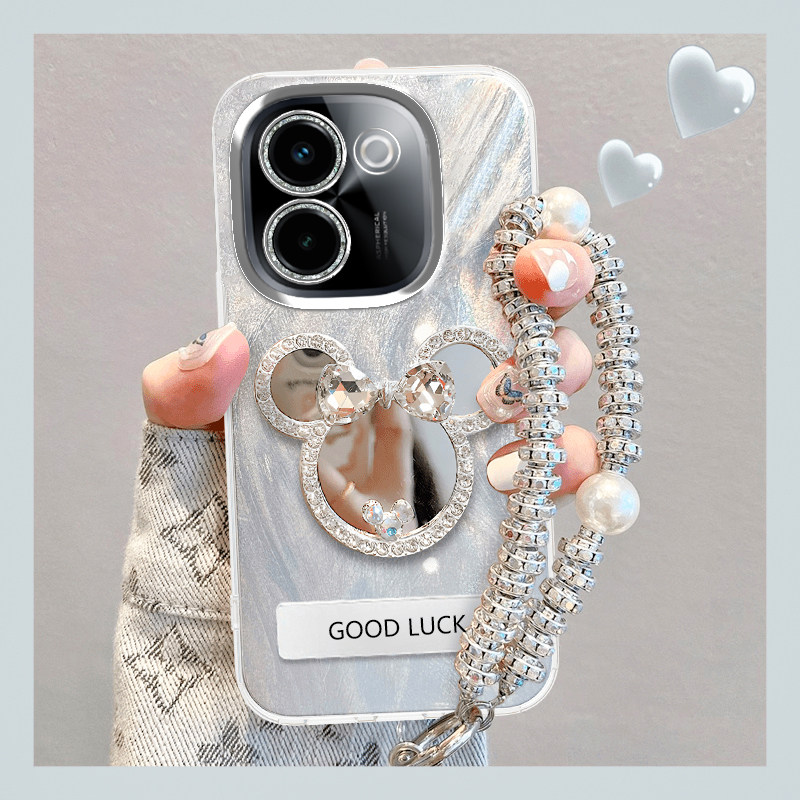 华为荣耀X70i手机壳镜头膜软壳ABR一AN00防摔高档honor米奇镜子支架5G羽纱保护套huawei网红爆款X70I轻奢大气