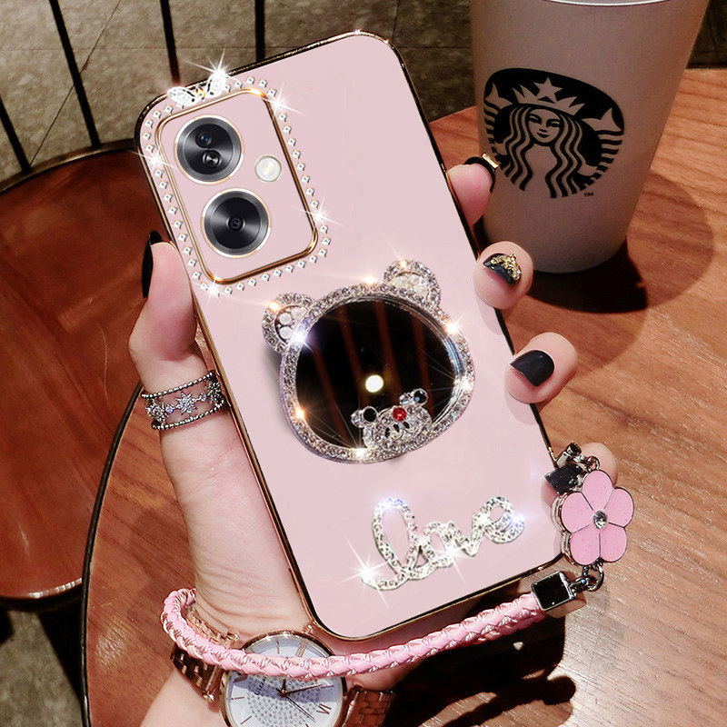 oppoa2手机壳oppo A2保护套5G硅胶PJB110全包opa2超薄防摔oppa软壳opooa潮女opopa25g带镜子镶钻0pp0oppopjb