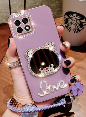 opporeno4se手机壳oppo保护套reno4es硅胶5G全包opopreno防摔软壳opporeon女reon可爱带镜子oppreno4新款超薄