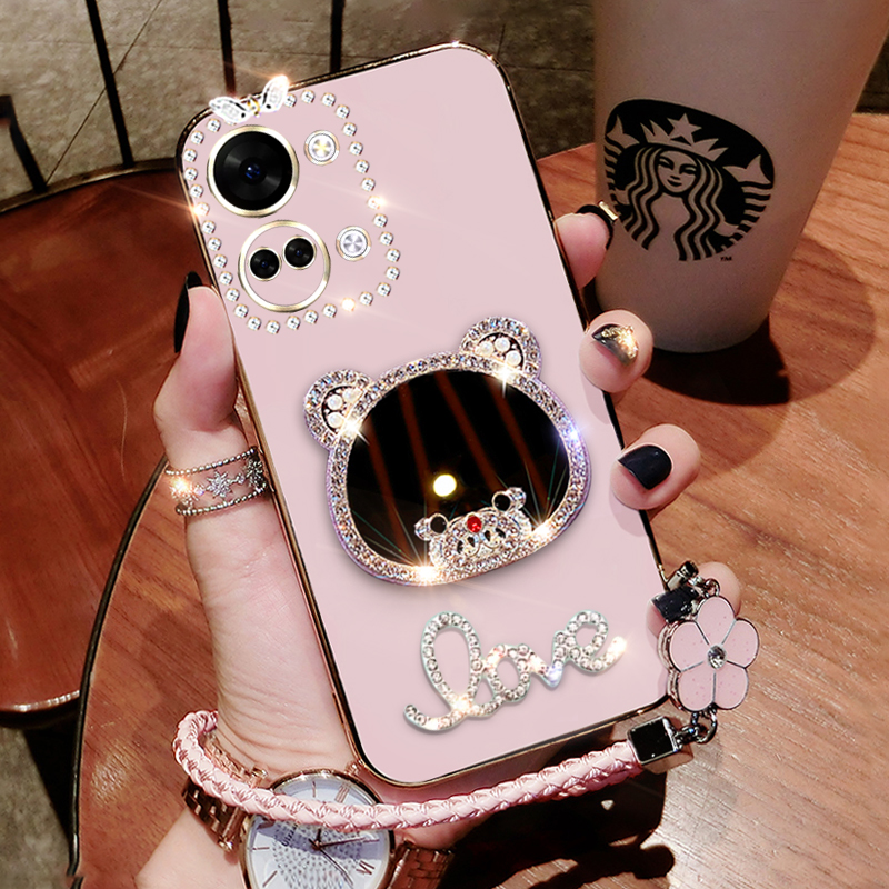 一加ace2v手机壳1加aec2V保护套5G硅胶PHP110全包防摔oppo超薄软壳oneplusace女潮十创意acev2可爱网红带镜子