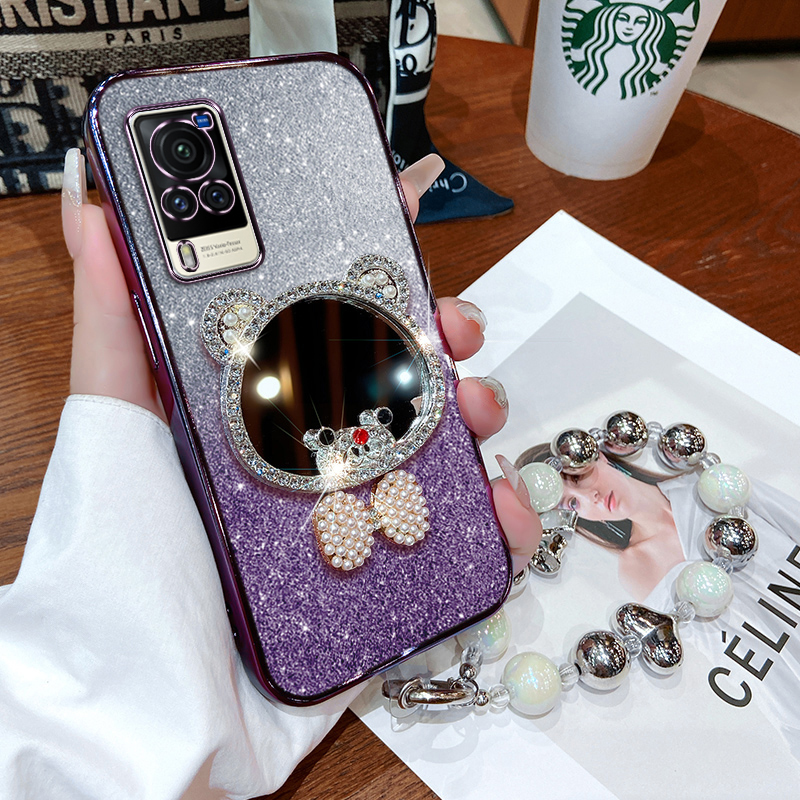 vivox60曲屏版硅胶创意手机壳钻