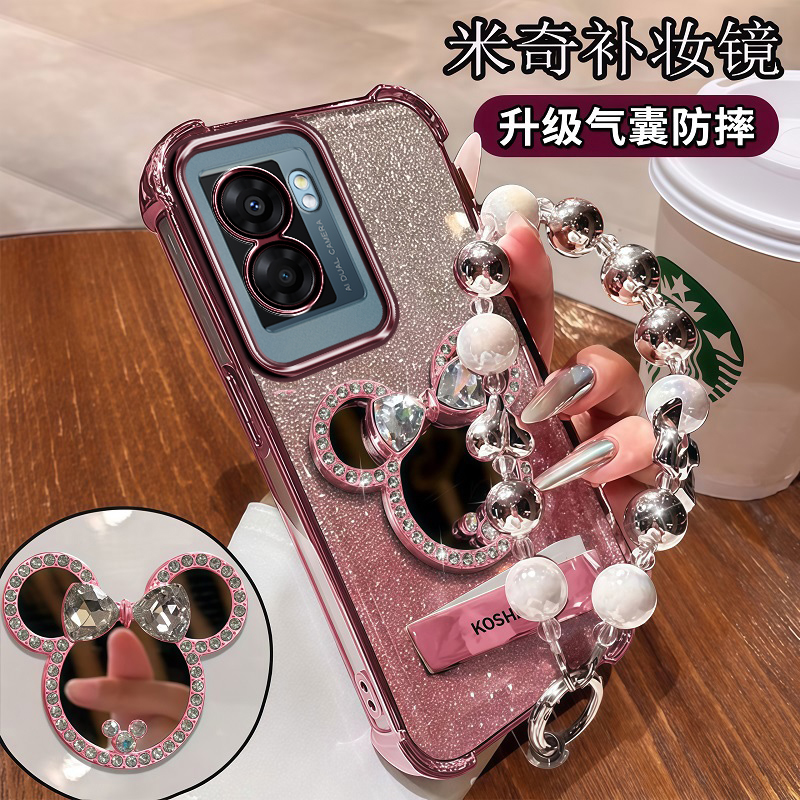 OPPOA57手机壳高颜值5G版PFTM20全包镜头膜oppa57四角气囊opa奢华感@57网红新款opp可爱女生oppo高质感补妆镜