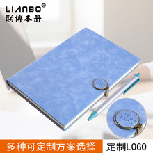 简约笔记本子商务定制加厚A5会议记录本办公高档工作创意记事本复古超厚可印LOGO大学生文艺精致礼盒礼品定制
