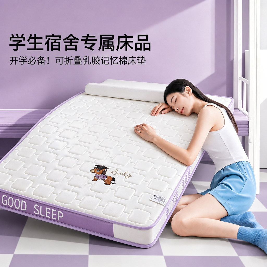 久睡不塌陷零压乳胶记忆棉床垫
