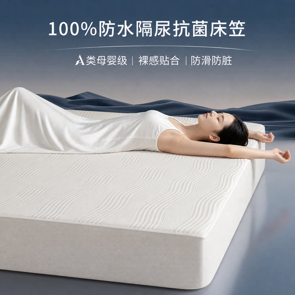 抗菌防水床笠全包防螨透气防滑