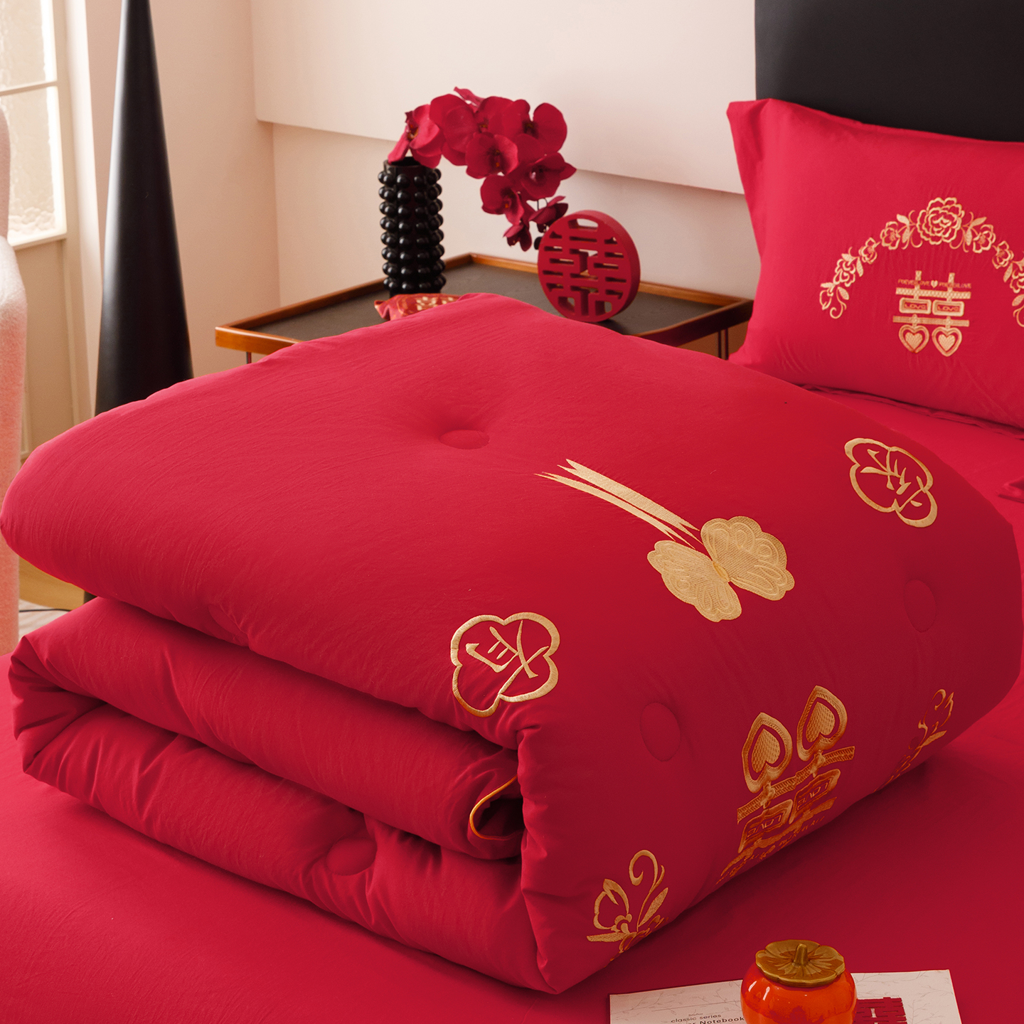 新婚大豆纤维双人被子冬季加厚