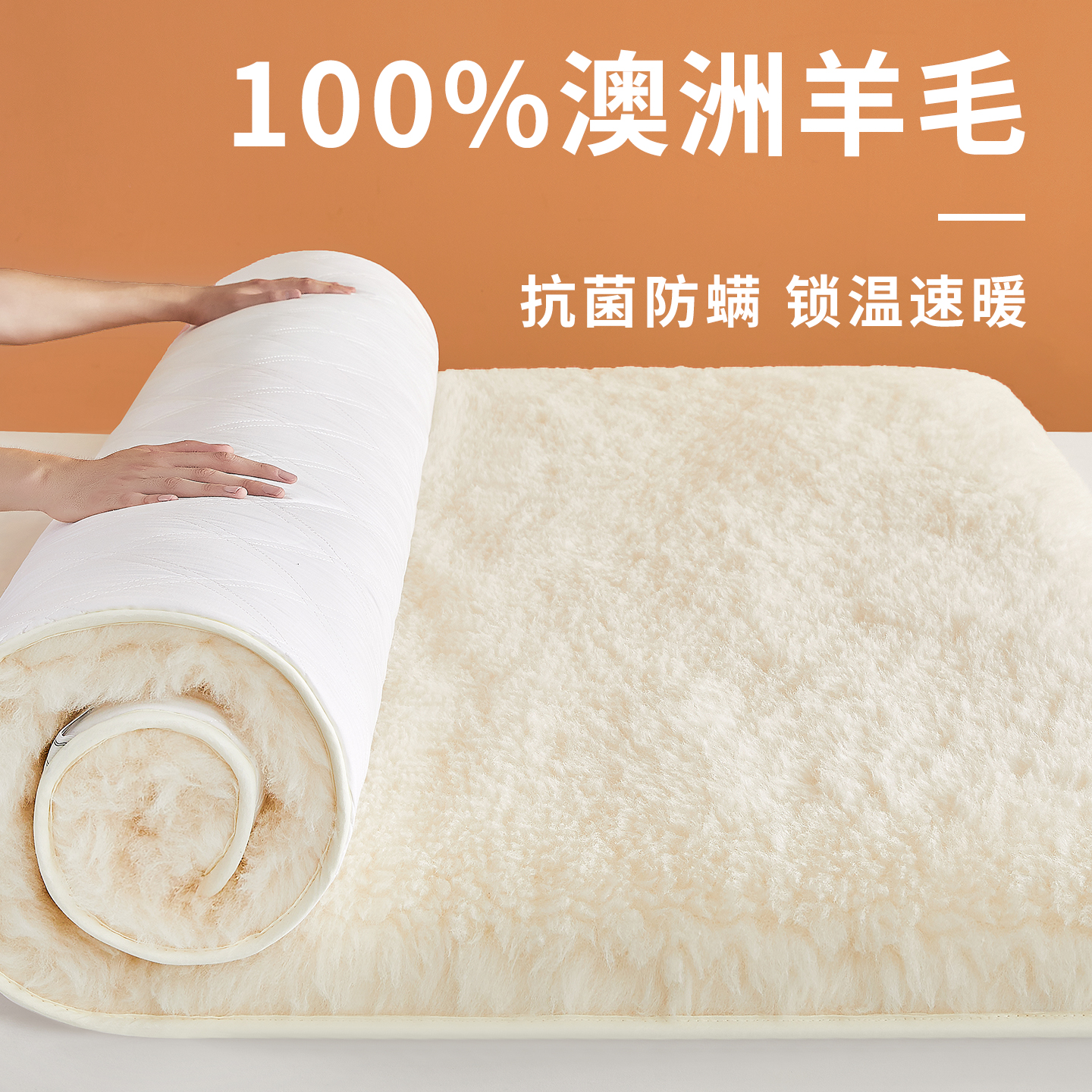 冬季加厚保暖澳洲羊毛床垫子褥子