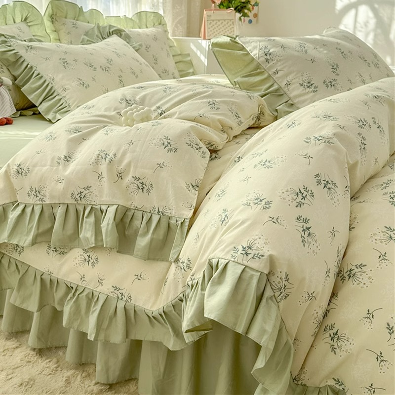 夏季碎花床上四件套纯棉100全棉