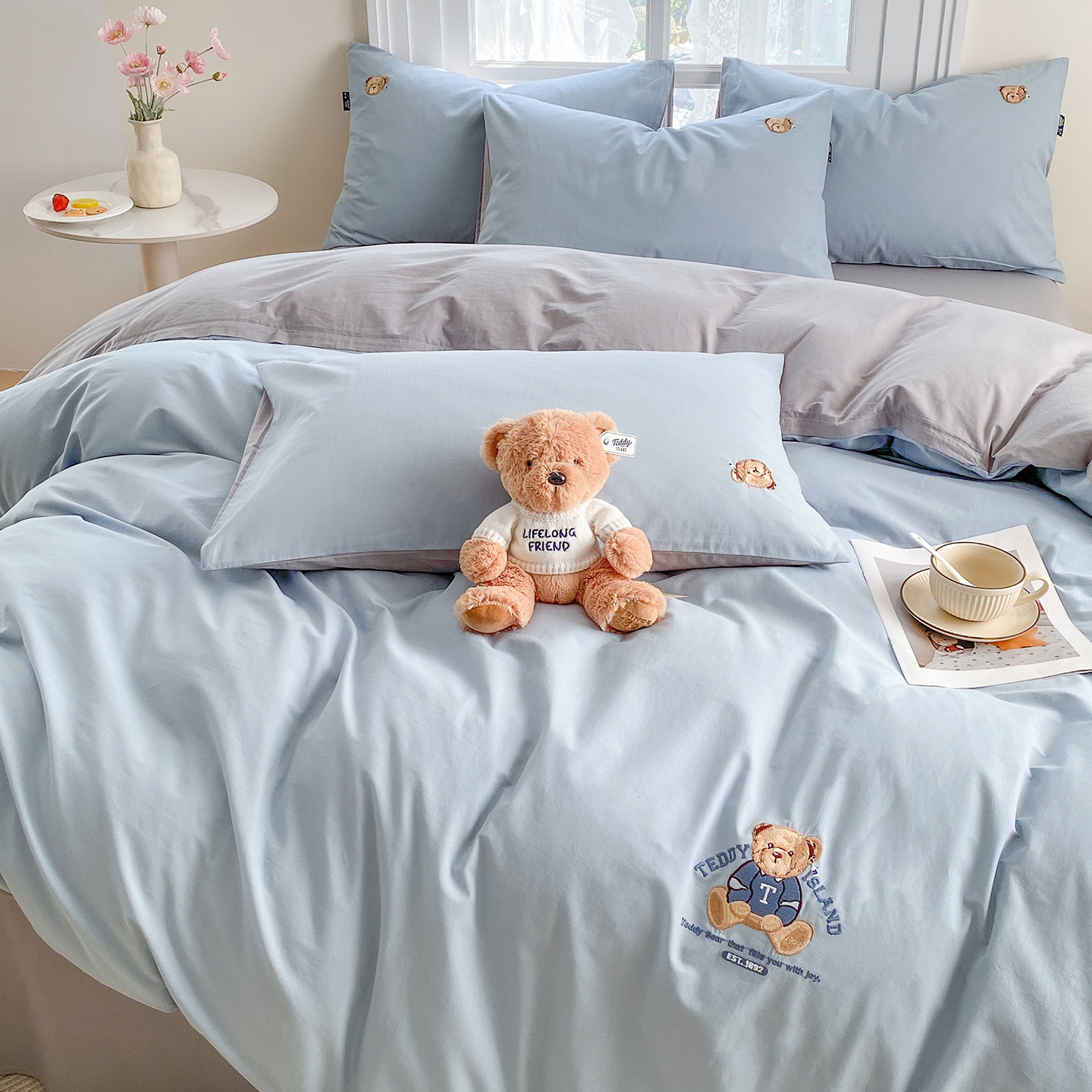 床上四件套纯棉100全棉床单被罩被套三件套儿童床品男生新款卡通