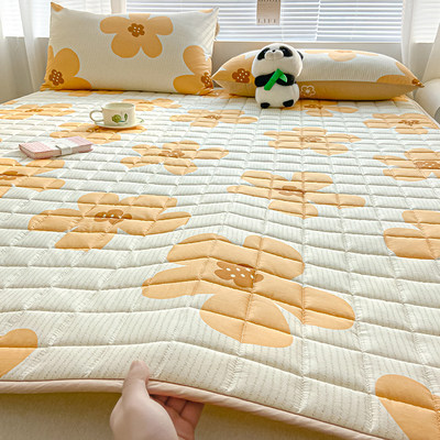 全棉抗菌床垫保护垫防滑床护垫