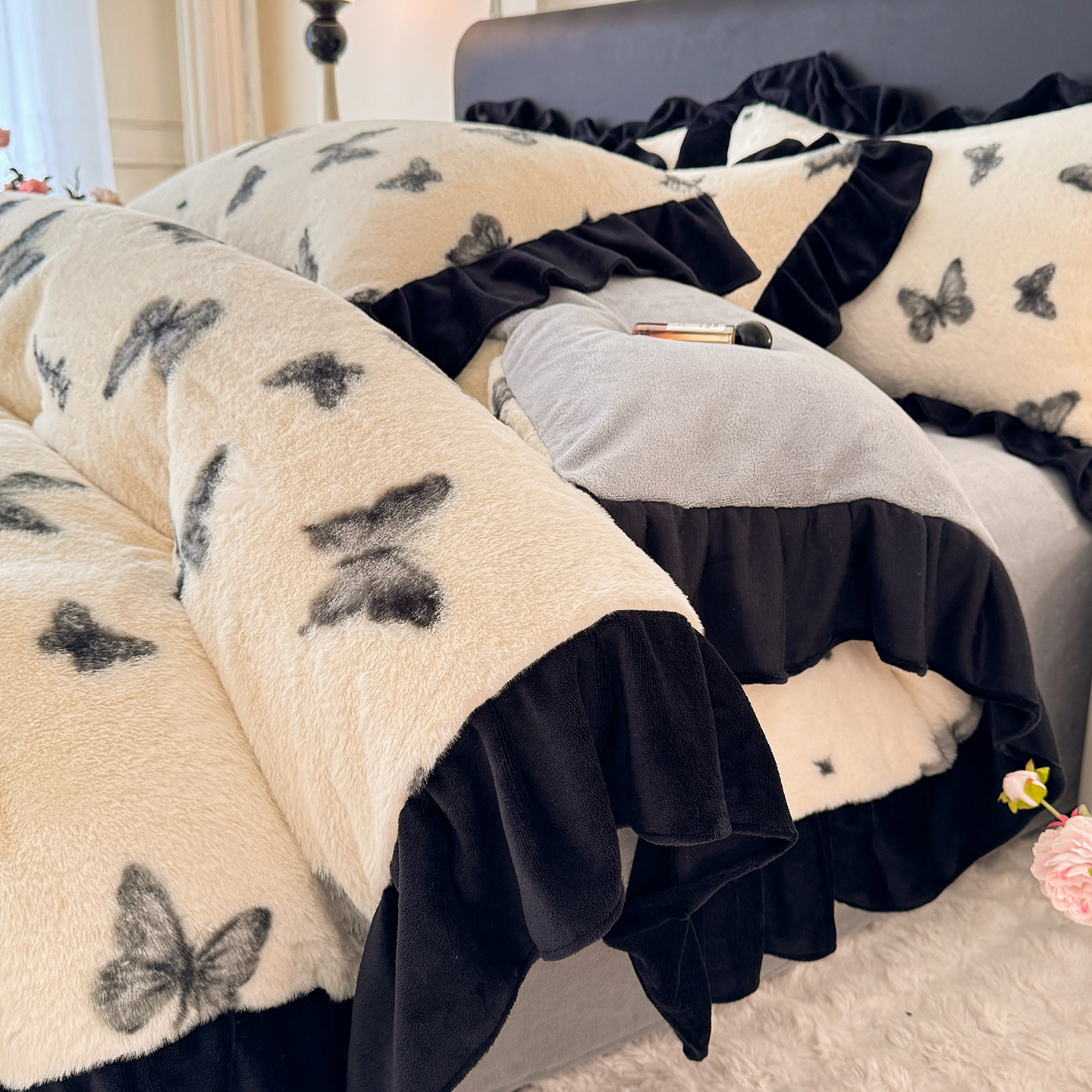 超柔软牛奶绒毛绒四件套珊瑚绒被单入冬双面加绒加厚床单被罩床品