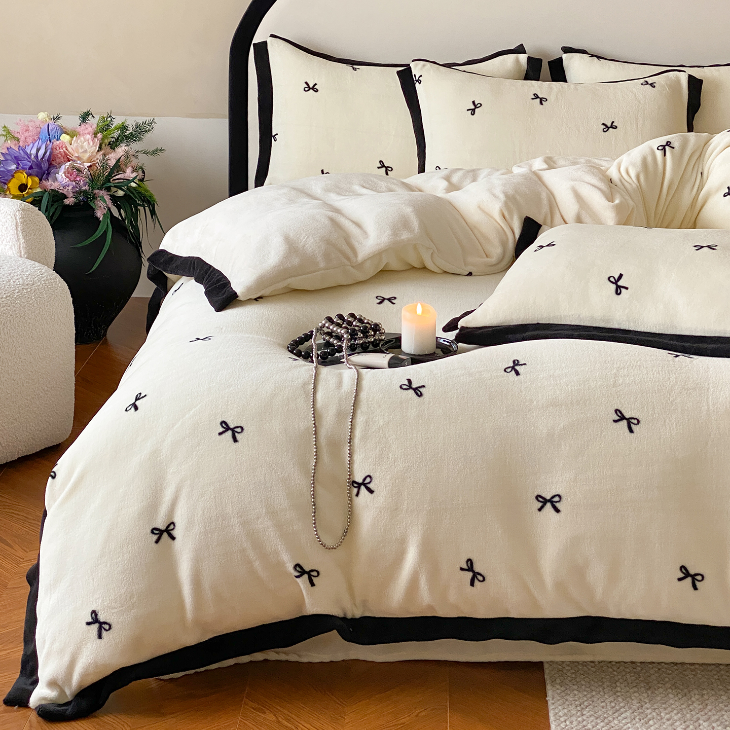 超柔软牛奶绒加绒四件套冬季加厚保暖法兰珊瑚绒床单被套冬绒床品