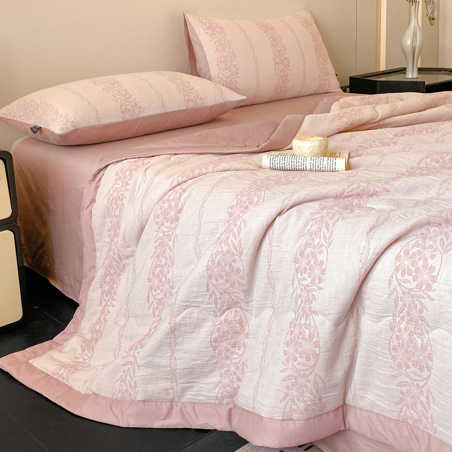 夏季夏凉被四件套纯棉全棉可机洗空调被单人夏天薄被子a类母婴级