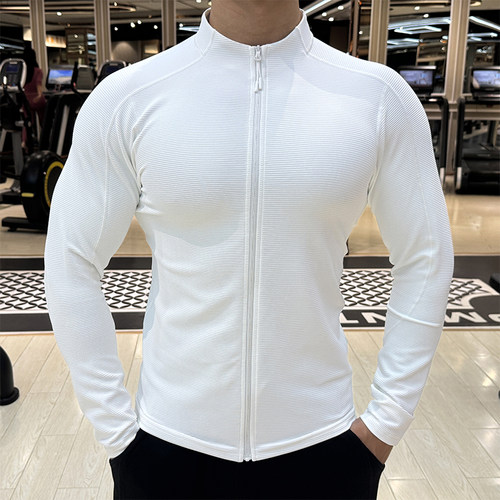 运动外套男立领修身夹克健身服