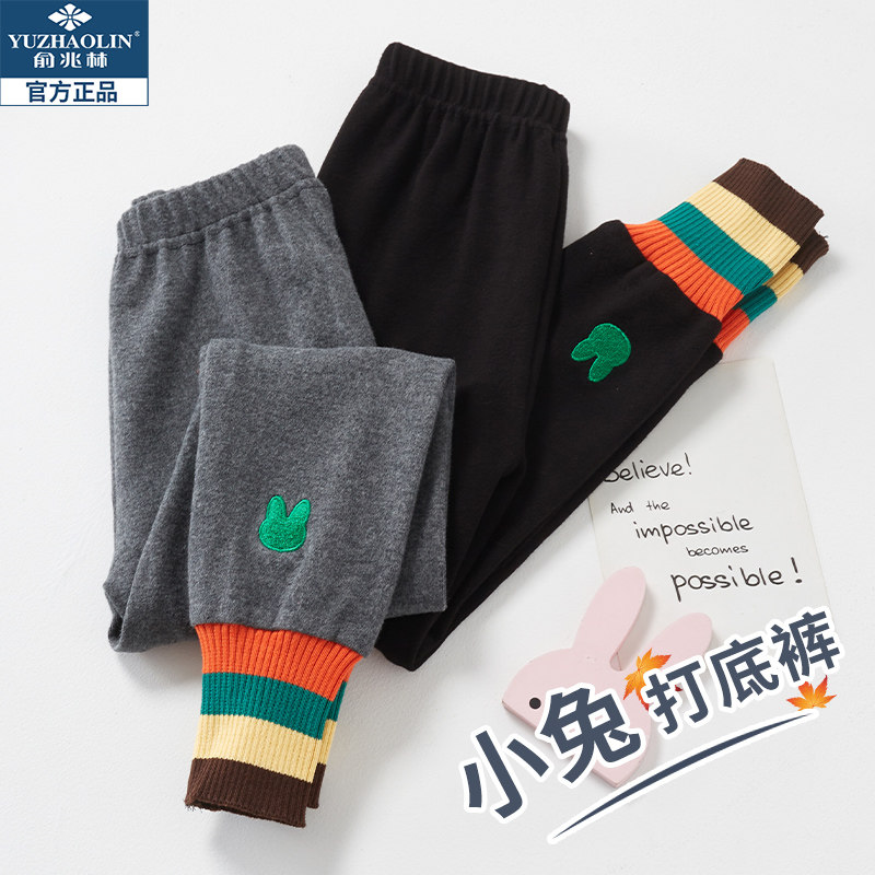 女童打底裤2023新款黑色外穿春秋薄款户外儿童灰色弹力运动裤子
