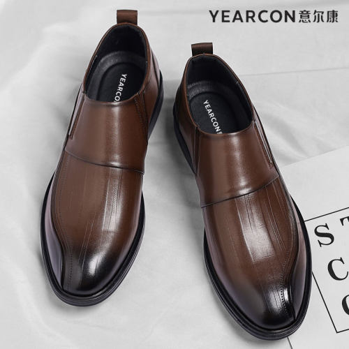 意尔康皮鞋男2025秋冬季新款男士正装商务真皮百搭英伦结婚新郎鞋