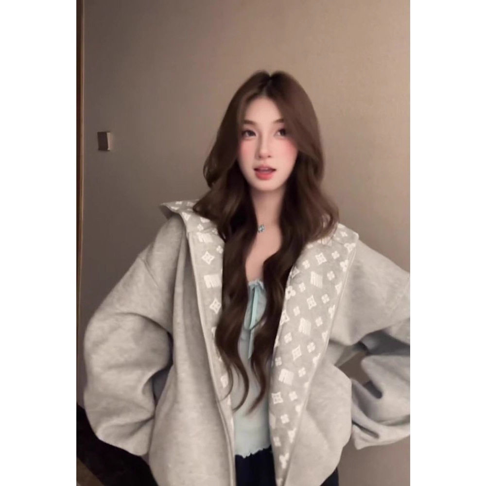 美式复古潮牌连帽卫衣女春秋2025新款巨好看宽松拉链外搭开衫外套,女装/女士精品,卫衣/绒衫,淘宝优惠券,粉丝福利购,淘宝优惠卷