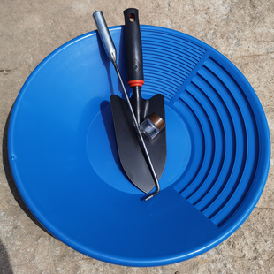 手摇式淘金盆加厚大号38cm洗金盆工具掏砂金淘金盘摇金盘淘金沙