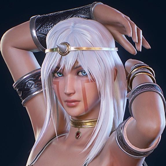 异斯模型树脂白模 古代部落女神GK未上色人形未涂装手办现货