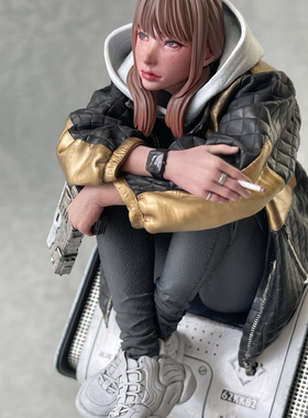 异斯模型树脂手办1/8 SLACKER GK白模 人形未上色模型现货包邮