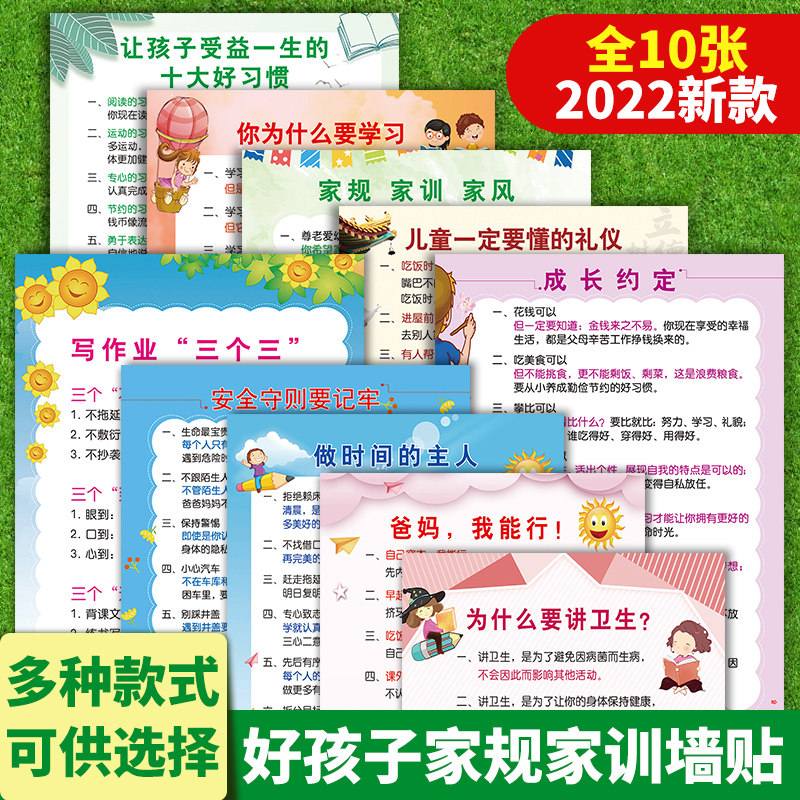 小学知识点挂图 重点知识梳理 提高孩子的自觉性 培养孩子养成良好的