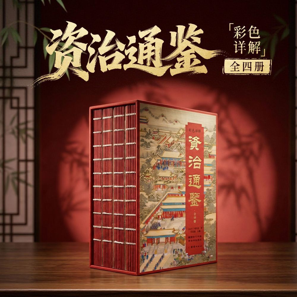 刷边烫金彩色详解资治通鉴 鉴往以知来照古而明今 跨越千年的对话 看透人情世故与大国博弈 经典历史知识读物中国通史史记书籍