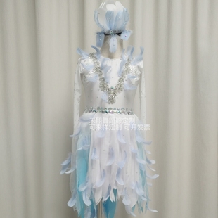 独舞灵羽演出服儿童舞蹈服羽灵幻仙表演服中国风艺考桃李杯小兰花