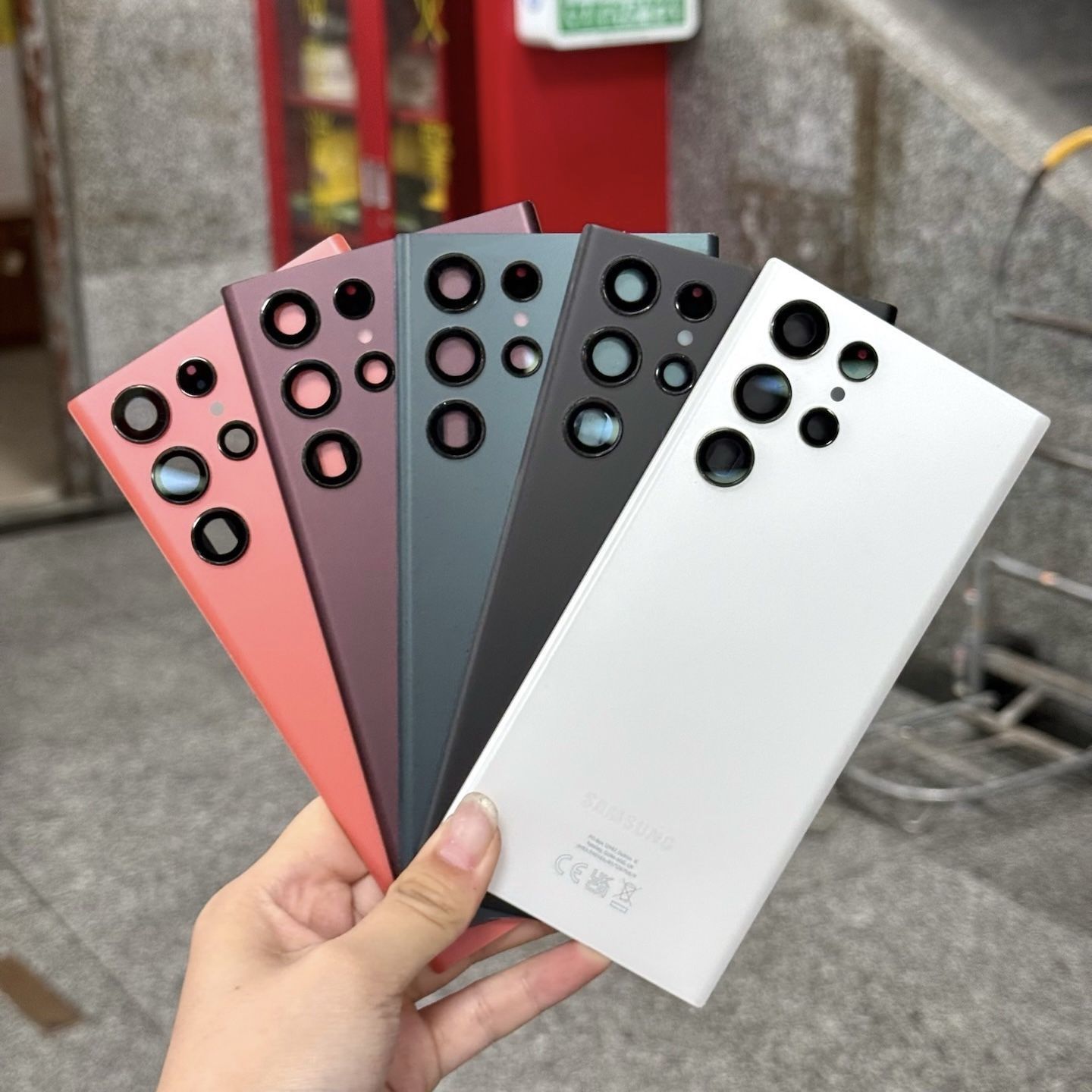 适用于三星S22ultra原装拆机后盖s22+电池盖玻璃 外壳s22原厂后壳