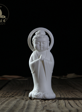 大势至佛像工艺品创意德化白瓷