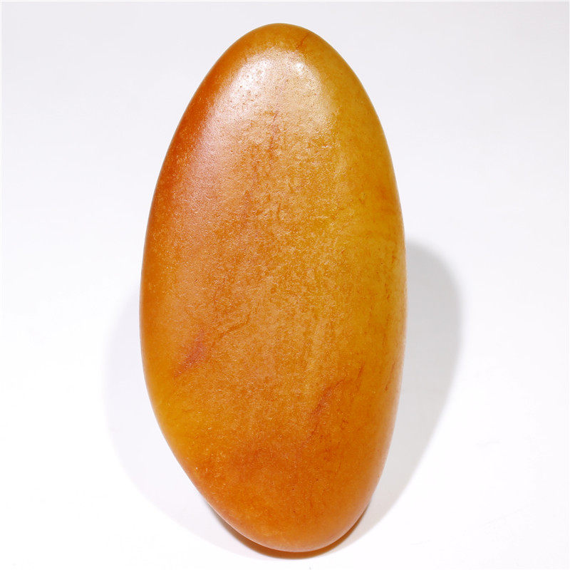 结缘鉴赏40克黄沁籽料原石手把件和田玉黄玉挂坠籽雕刻作料黄皮籽