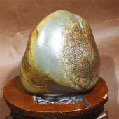 529克石包玉真皮特色青玉籽料原石摆件新疆和田玉天然玉石雕刻L