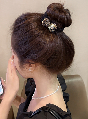 发圈高级感头绳女高端带钻头饰