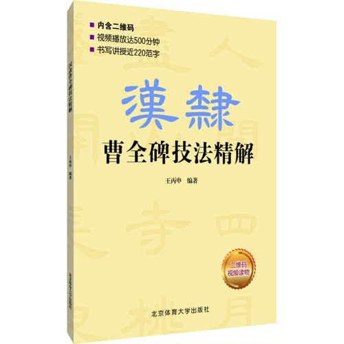 正版图书丨 汉隶曹全碑技法精解  王丙申 9787564428433